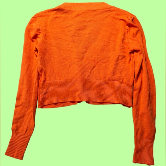 Orange cropped cardigan - Picture 2 of 2